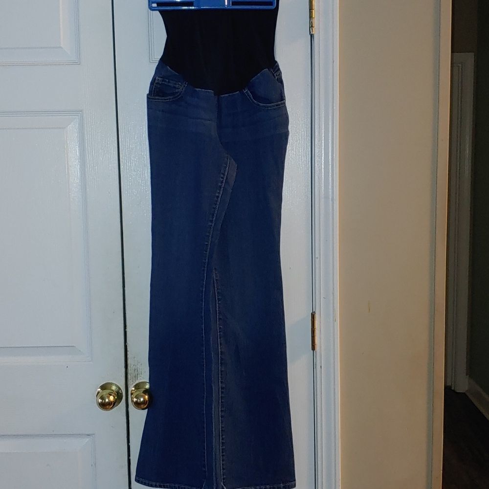 Indigo Blue full panel  maternity  jeans  Sz  M Long